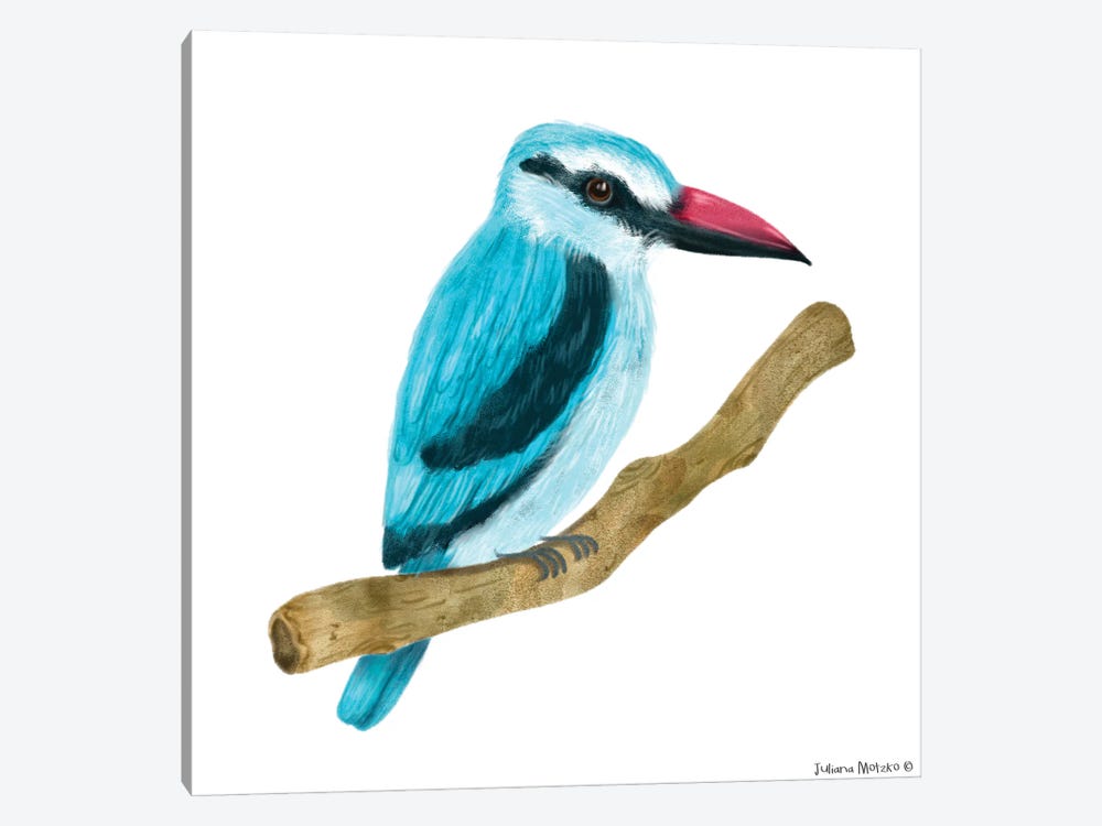 Woodland Kingfisher by Juliana Motzko 1-piece Art Print