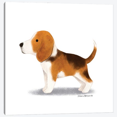 Beagle Dog Canvas Print #JMK180} by Juliana Motzko Canvas Art