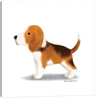 Beagle Dog Canvas Art Print - Juliana Motzko