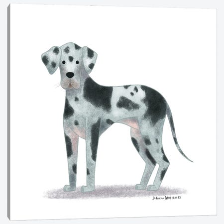 Great Dane Dog Canvas Print #JMK190} by Juliana Motzko Canvas Art Print