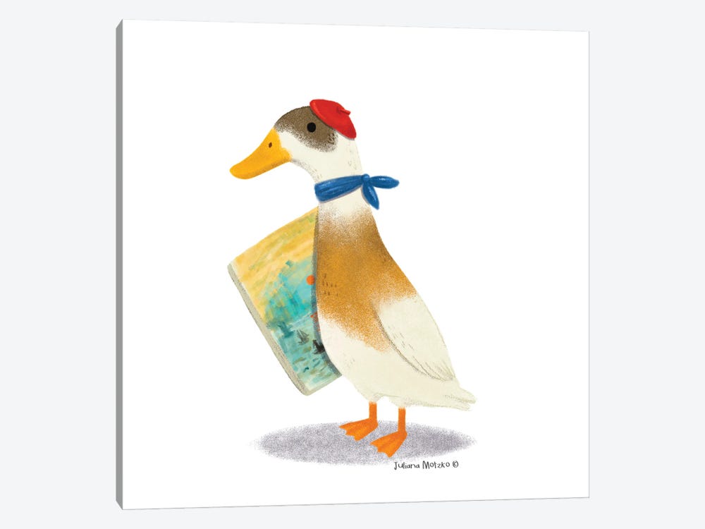 Indian Runner Duck Painter by Juliana Motzko 1-piece Canvas Artwork