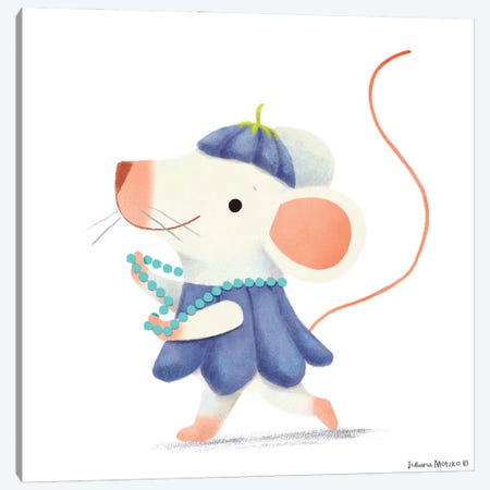 Spring Miss Mouse Canvas Print #JMK249} by Juliana Motzko Canvas Print
