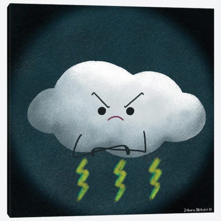 Angry Cloud Canvas Print #JMK25} by Juliana Motzko Canvas Art Print