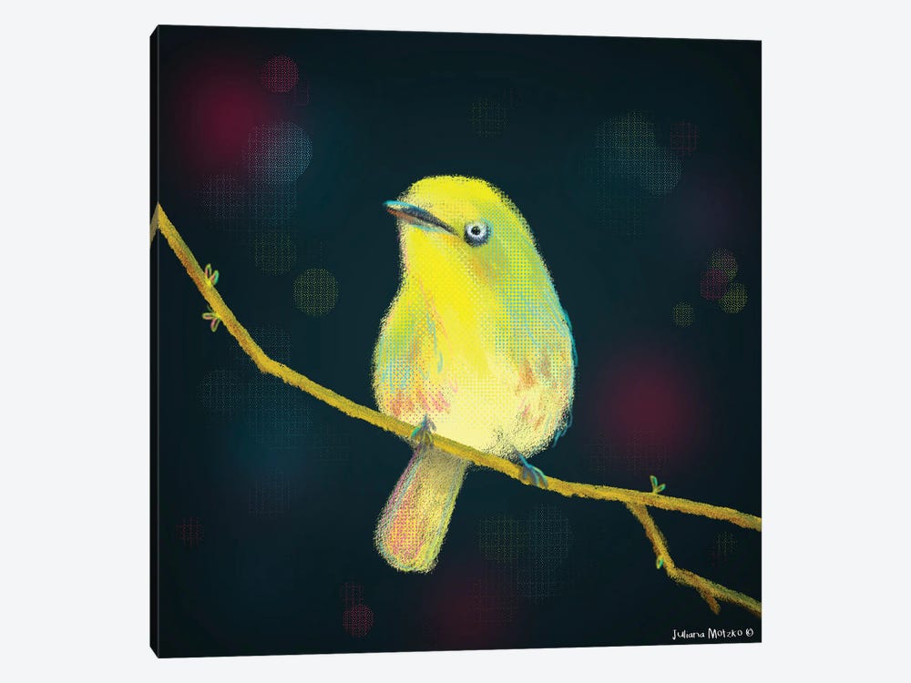 Yellow Bird by Juliana Motzko 1-piece Canvas Art Print
