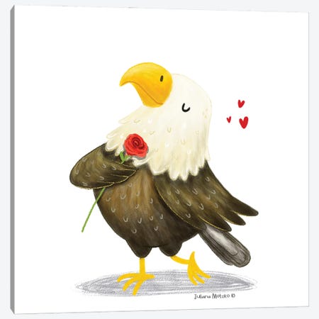 Bald Eagle Bird In Love Canvas Print #JMK31} by Juliana Motzko Canvas Art Print