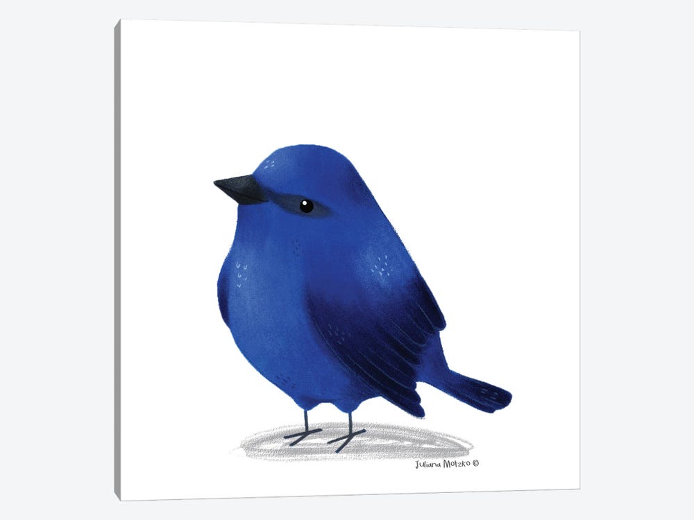 Blue Grandala Bird by Juliana Motzko 1-piece Canvas Print