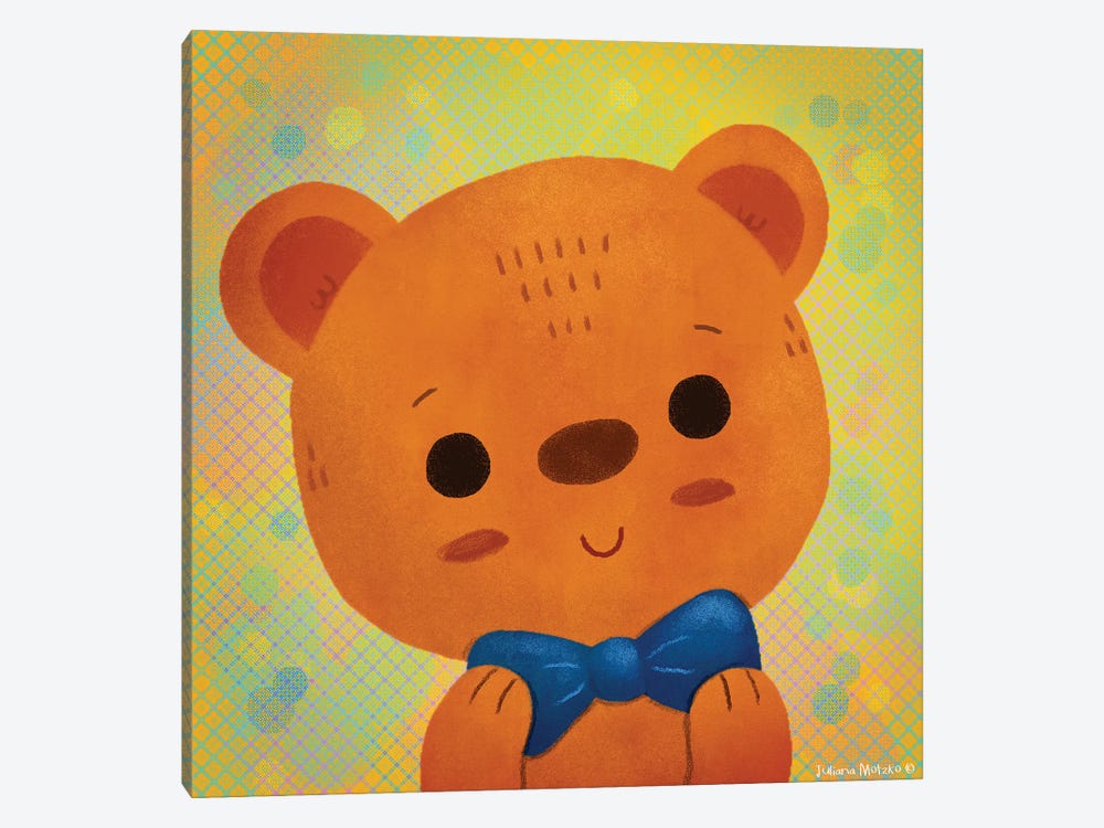 Cute Little Bear With Bow Tie by Juliana Motzko 1-piece Art Print