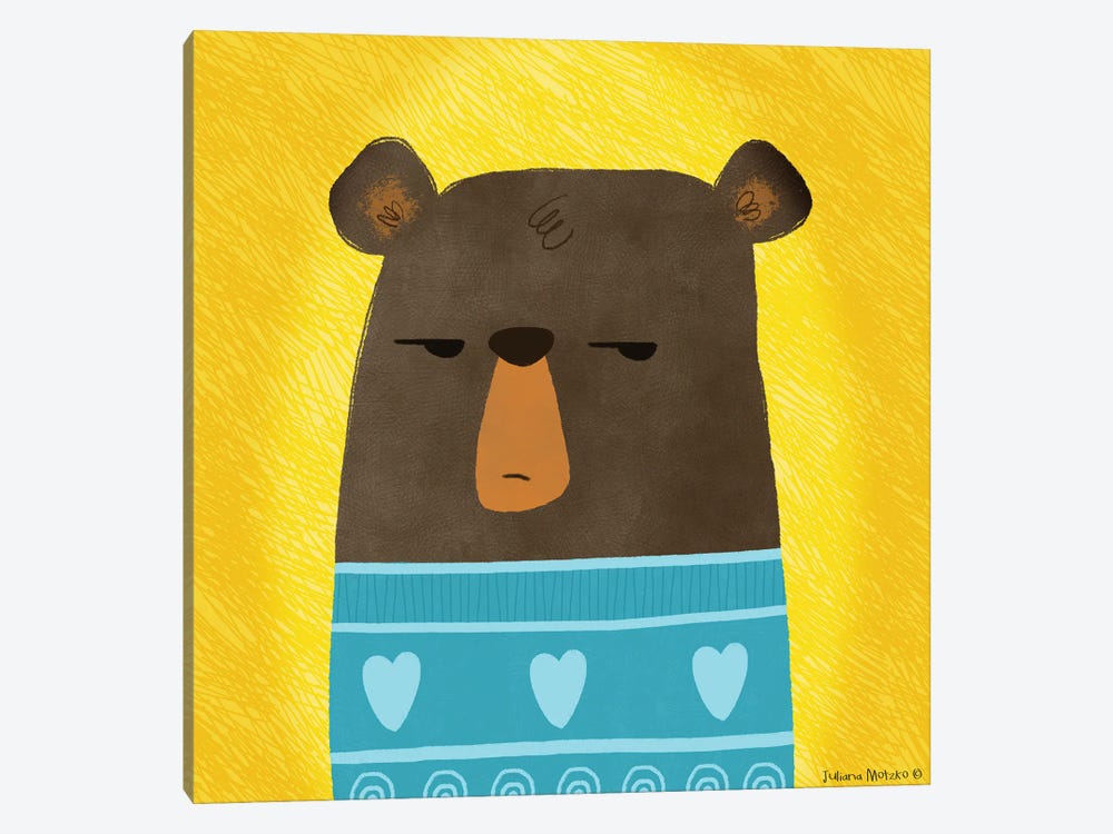 Grumpy Bear by Juliana Motzko 1-piece Canvas Art