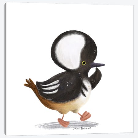 Hooded Merganser Duck Canvas Print #JMK87} by Juliana Motzko Canvas Art Print