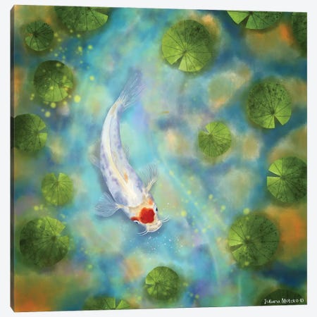 Koi Carp Fish I Canvas Print #JMK91} by Juliana Motzko Canvas Art Print