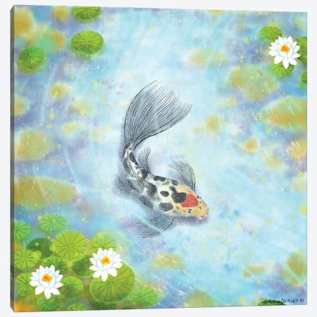 Koi Carp Fish II Canvas Print #JMK92} by Juliana Motzko Art Print