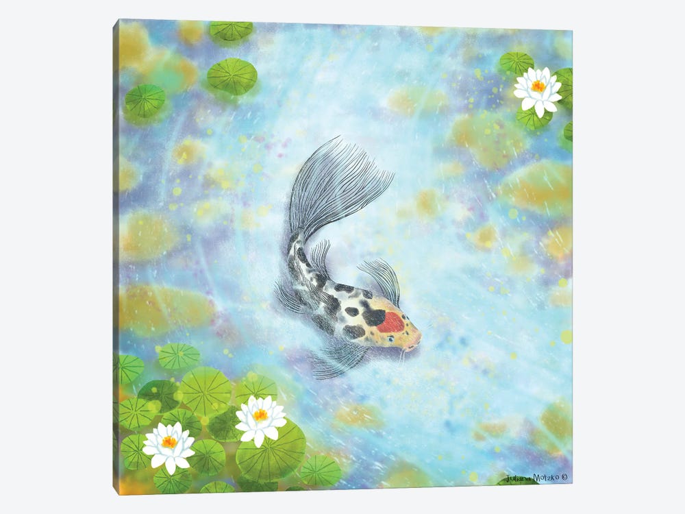 Koi Carp Fish II by Juliana Motzko 1-piece Canvas Wall Art