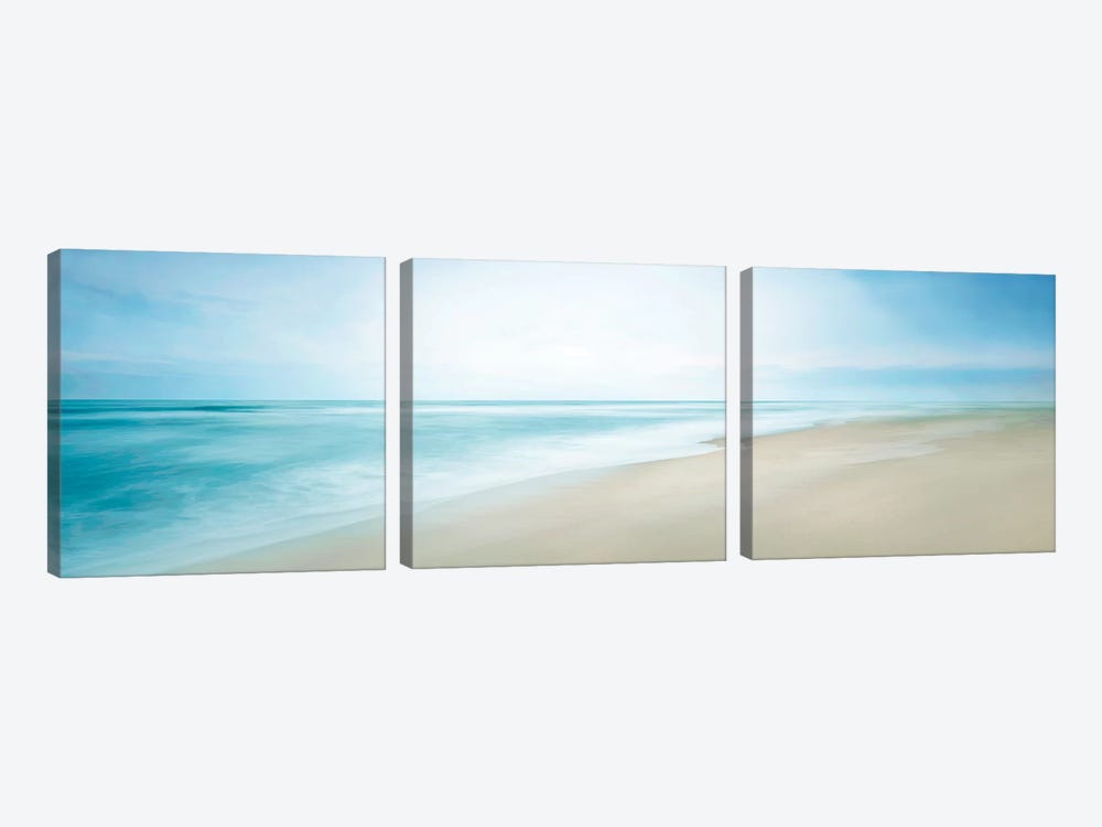 Beachscape Panorama VIII by James McLoughlin 3-piece Canvas Wall Art