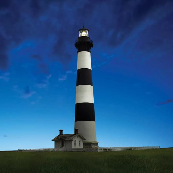 James McLoughlin: Lighthouse at Night III by James McLoughlin