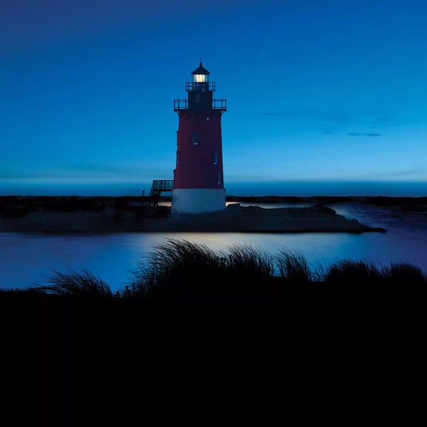 James McLoughlin: Lighthouse at Night IV by James McLoughlin