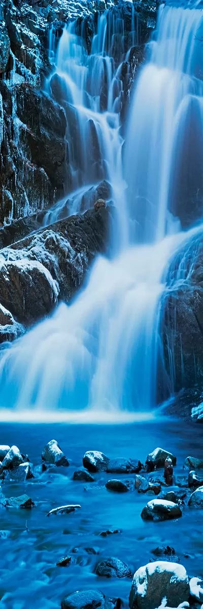 Vertical Water III by James McLoughlin framed canvas print