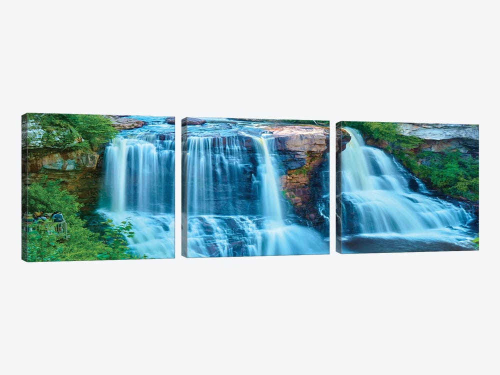 Waterfall Panorama II by James McLoughlin 3-piece Canvas Wall Art