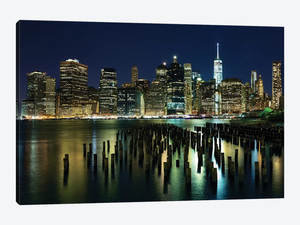New York At Night VII by James McLoughlin 1-piece Canvas Art