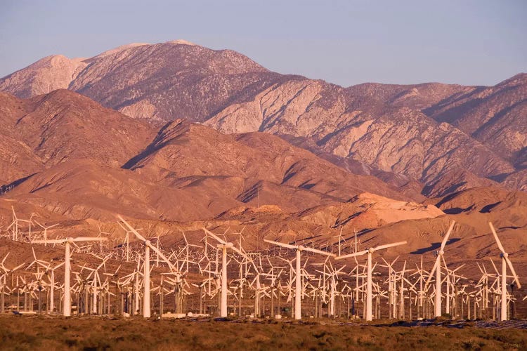 A Wind Farm I In The San Gorgonio Mountain Pass, Palm Springs, California