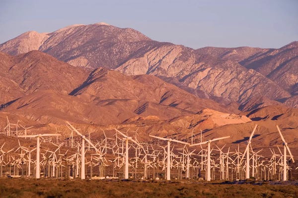 A Wind Farm I In The San Gorgonio Mountain Pass, Palm Springs, California