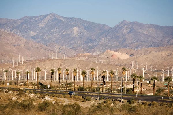 Palm Springs: A Wind Farm II In The San Gorgonio Mountain Pass, Palm Springs, California by Jerry & Marcy Monkman