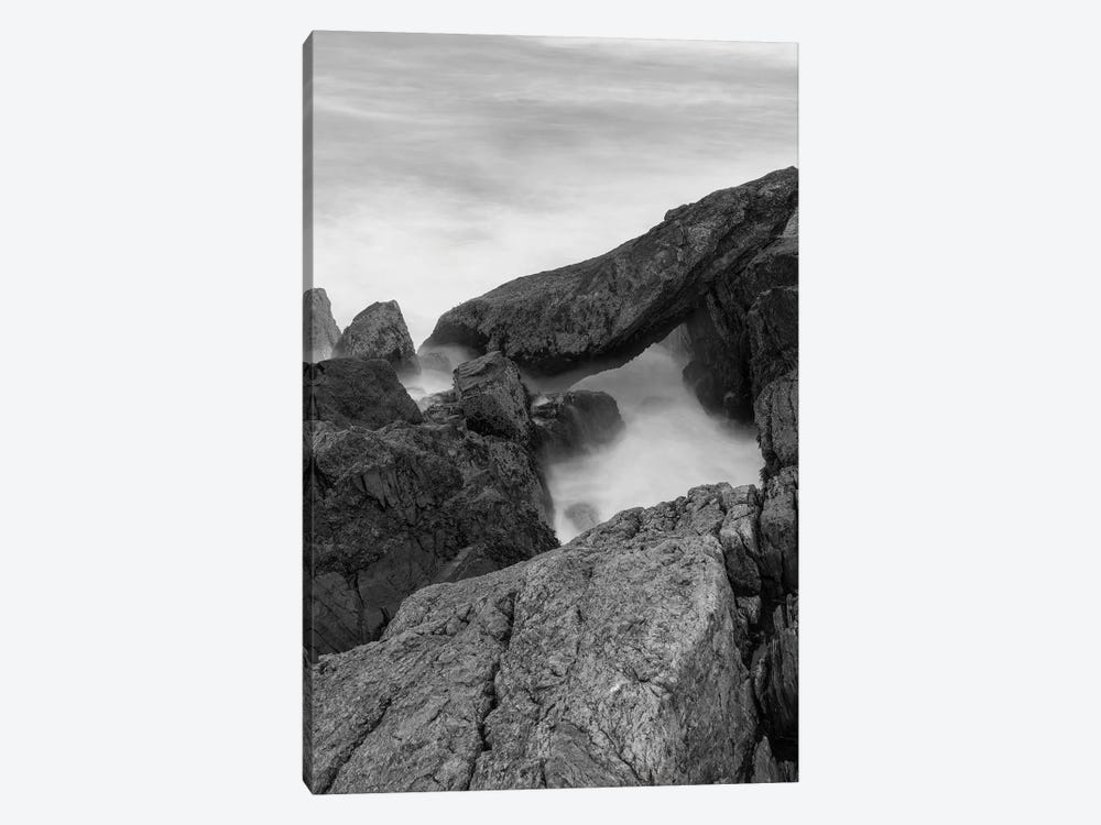 Rocks and surf. Wallis Sands State Park, Rye, New Hampshire I 1-piece Canvas Print