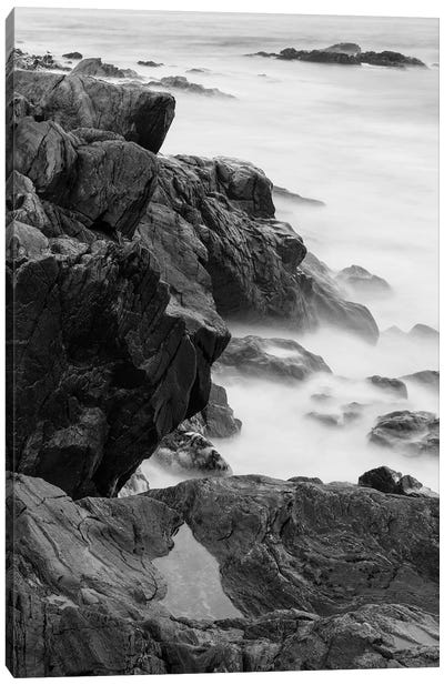 Rocks and surf. Wallis Sands State Park, Rye, New Hampshire II Canvas Art Print