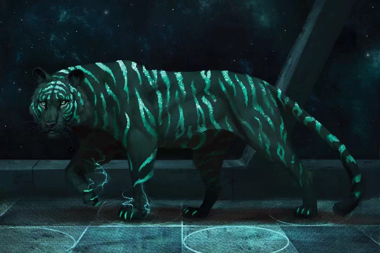 Space Tiger by Jade Merien wall art