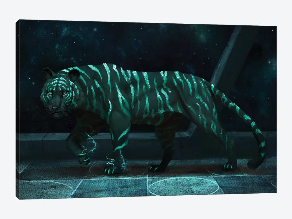 Space Tiger 1-piece Canvas Artwork