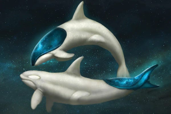 Jade Merien: Galaxy Whales by Jade Merien