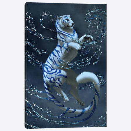 Water Tiger Canvas Print #JMN40} by Jade Merien Art Print