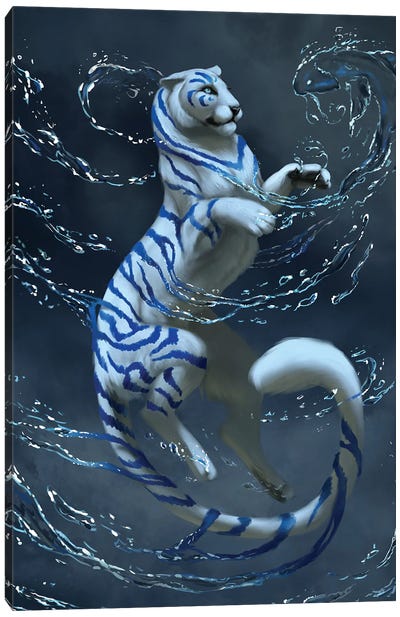 Water Tiger Canvas Art Print - Jade Merien