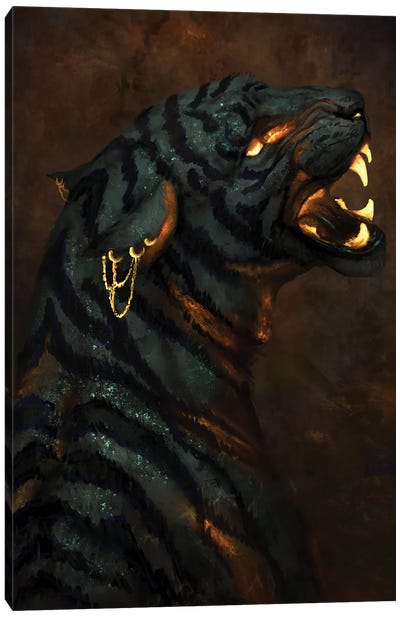 Cinder Canvas Art Print - Tiger Art