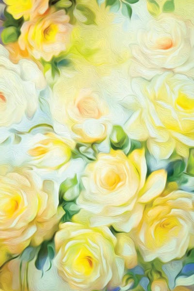 Watercolor Flowers: Shabby Chic Yellow by Jacqueline Maldonado