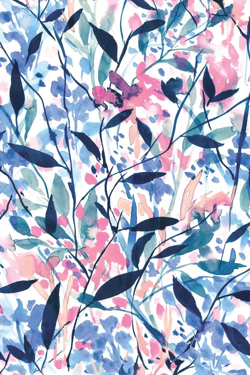 Wandering Wildflowers Blue by Jacqueline Maldonado wall art