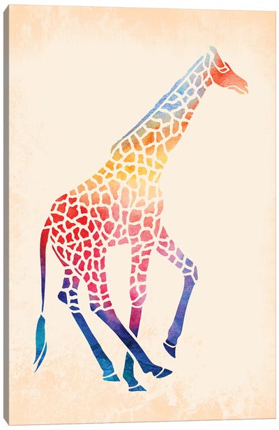 Watercolor Giraffe Canvas Art Print - Jacqueline Maldonado