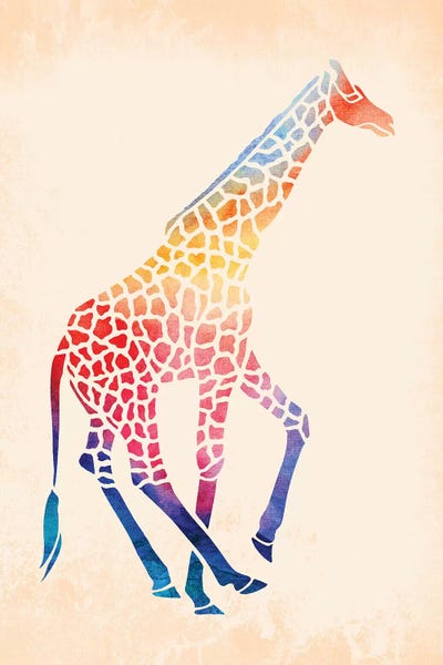 Giraffes: Watercolor Giraffe by Jacqueline Maldonado
