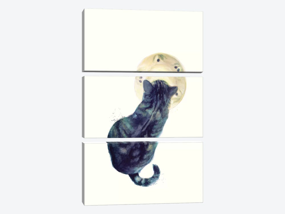 Kitten & Saucer by Jacqueline Maldonado 3-piece Canvas Print
