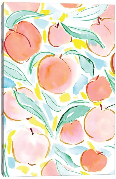 Peachy Canvas Art Print - Jacqueline Maldonado