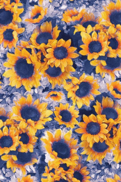 Sunflowers Blue by Jacqueline Maldonado wall art