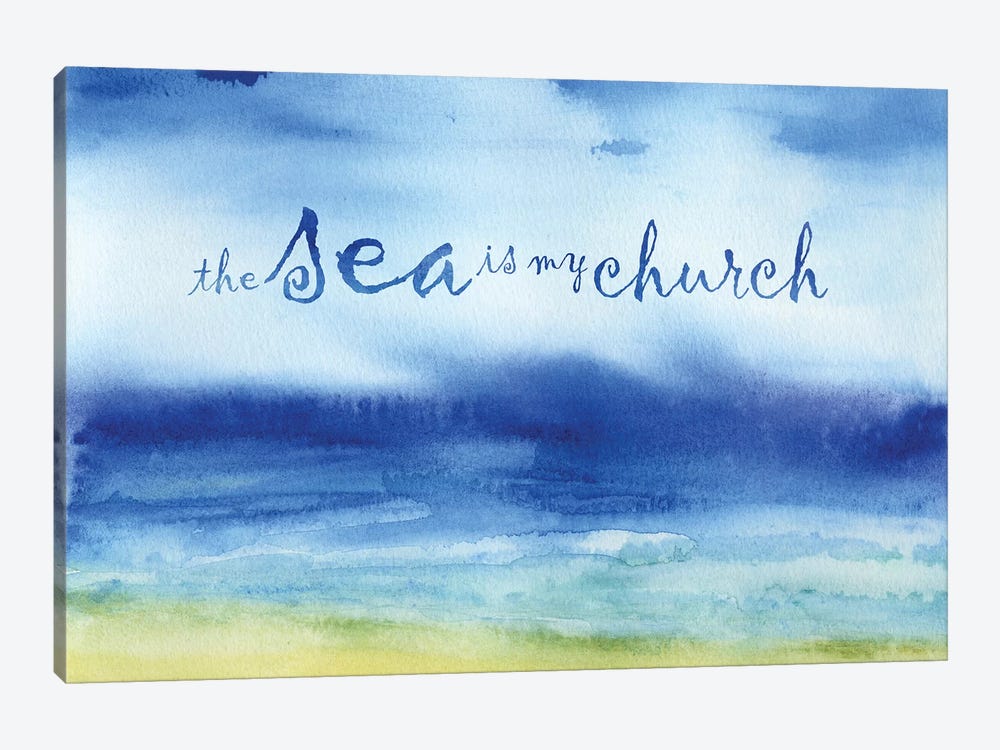 The Sea is My Church by Jacqueline Maldonado 1-piece Canvas Wall Art