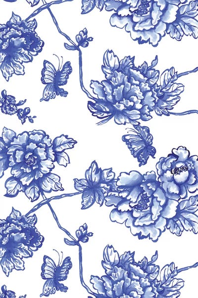 Charming Blue: Chinoiserie Florals by Jacqueline Maldonado