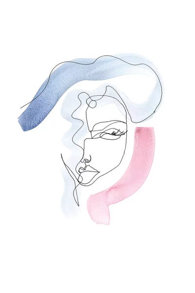 Contour Mary by Jacqueline Maldonado framed canvas print