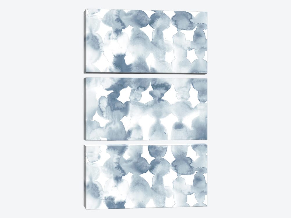 Dye Ovals Blue Fog by Jacqueline Maldonado 3-piece Art Print