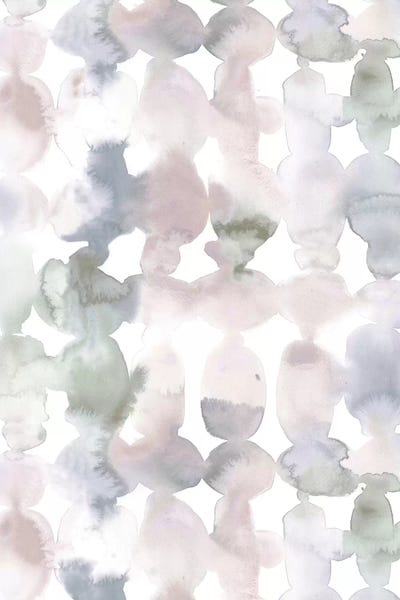 Dye Ovals Muted by Jacqueline Maldonado framed canvas print