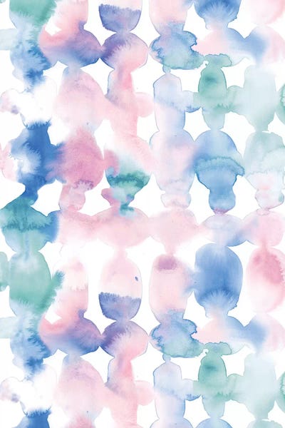 Dye Ovals Pastel Wandering by Jacqueline Maldonado framed canvas print