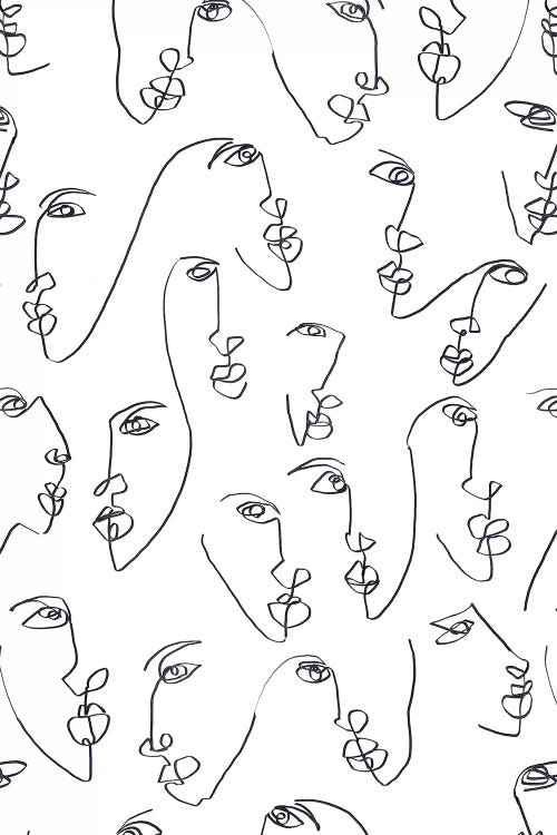 Twin Flames In Black And White by Jacqueline Maldonado wall art