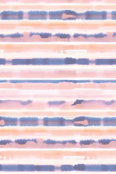 Jacqueline Maldonado: Watercolor Stripes Pale Pink Coral by Jacqueline Maldonado