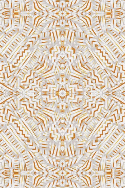 Abstract Watercolors: Clandestine White Orange by Jacqueline Maldonado