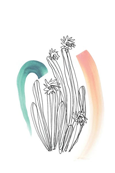 Jacqueline Maldonado: Contour Cactus Green Coral 2 by Jacqueline Maldonado